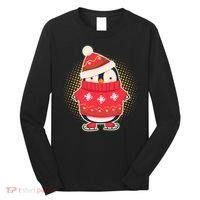 Christmas Holiday Penguin Skates Long Sleeve Shirt thumb 0