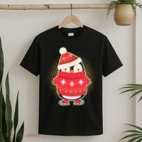 Christmas Holiday Penguin Skates T-Shirt thumb 2