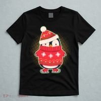 Christmas Holiday Penguin Skates T-Shirt thumb 5