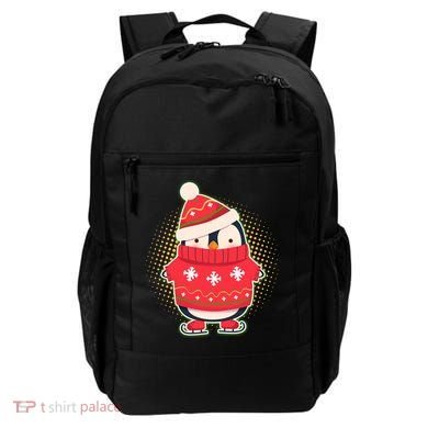 Christmas Holiday Penguin Skates Backpack
