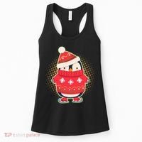 Christmas Holiday Penguin Skates Women's Tank Top thumb 0