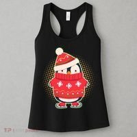 Christmas Holiday Penguin Skates Women's Tank Top thumb 3
