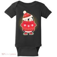 Christmas Holiday Penguin Skates Baby Bodysuit thumb 0