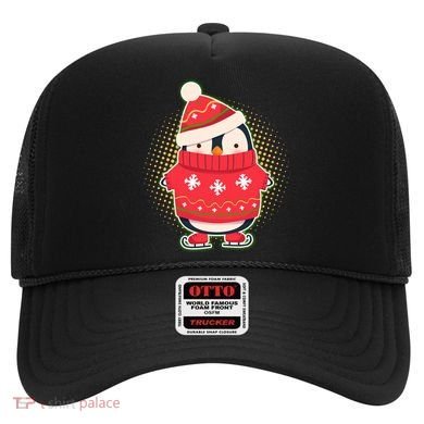 Christmas Holiday Penguin Skates Hat