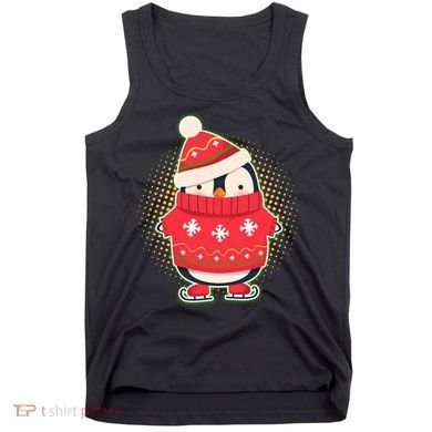 Christmas Holiday Penguin Skates Tank Top