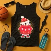 Christmas Holiday Penguin Skates Tank Top thumb 4