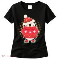Christmas Holiday Penguin Skates Women's T-Shirt thumb 0