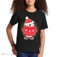 Christmas Holiday Penguin Skates Kids T-Shirt thumb 2