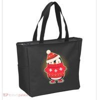 Christmas Holiday Penguin Skates Tote Bag thumb 2