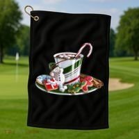 Christmas Hot Chocolate Golf Towel thumb 1