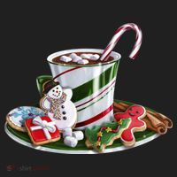 Christmas Hot Chocolate Golf Towel thumb 3