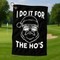 Christmas I Do it for the Ho's X-Mas Golf Towel thumb 1