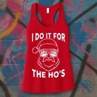 Christmas I Do it for the Ho's X-Mas Women's Tank Top thumb 3