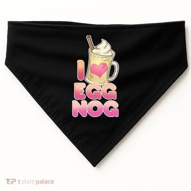 Christmas I Love Eggnog USA-Made Doggie Bandana