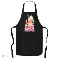 Christmas I Love Eggnog Apron thumb 0