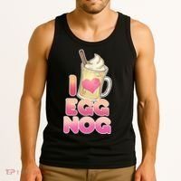 Christmas I Love Eggnog Tank Top thumb 3