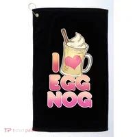 Christmas I Love Eggnog Golf Towel thumb 0