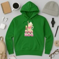 Christmas I Love Eggnog Hoodie thumb 3