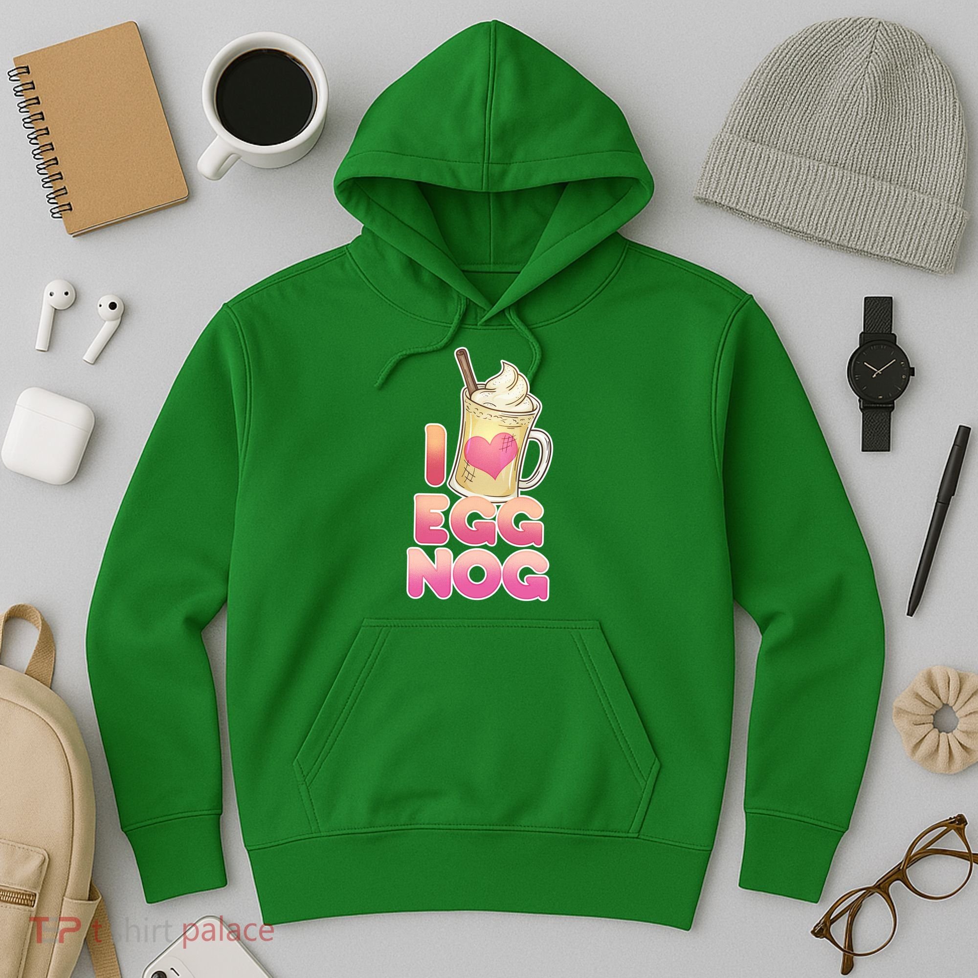 Christmas I Love Eggnog Hoodie