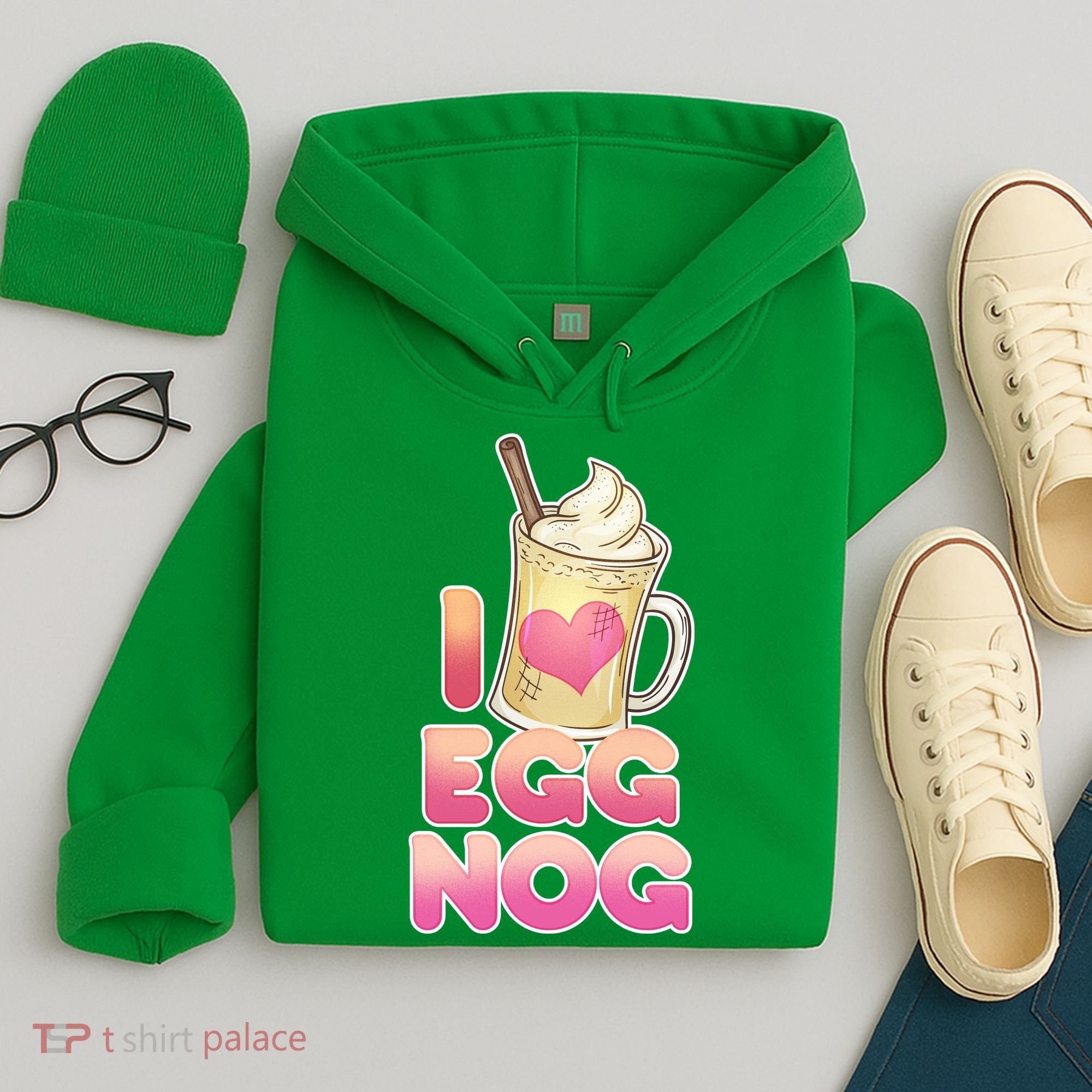 Christmas I Love Eggnog Hoodie