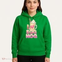 Christmas I Love Eggnog Hoodie thumb 5