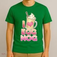 Christmas I Love Eggnog T-Shirt thumb 3