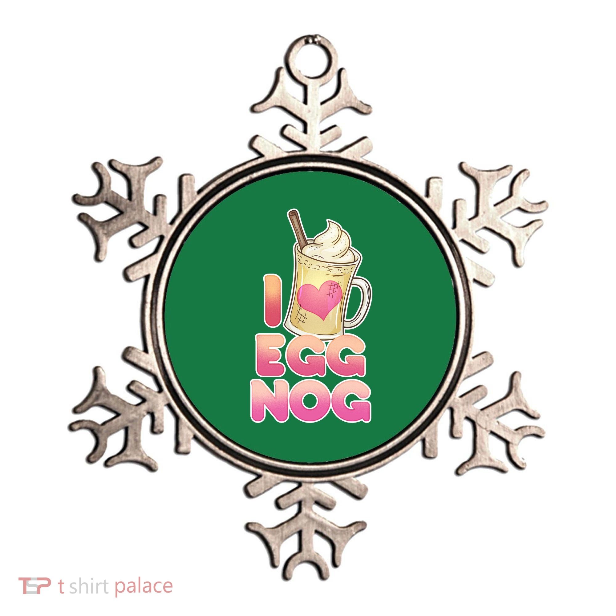 Christmas I Love Eggnog Ornament