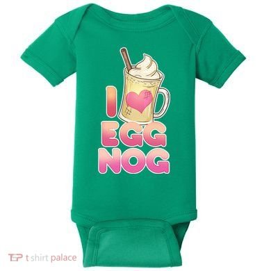 Christmas I Love Eggnog Baby Bodysuit