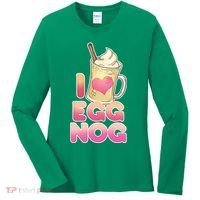 Christmas I Love Eggnog Women's Long Sleeve Shirt thumb 0