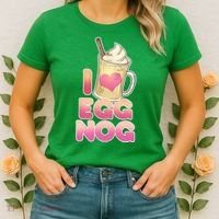 Christmas I Love Eggnog Women's T-Shirt thumb 2