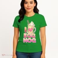 Christmas I Love Eggnog Women's T-Shirt thumb 4