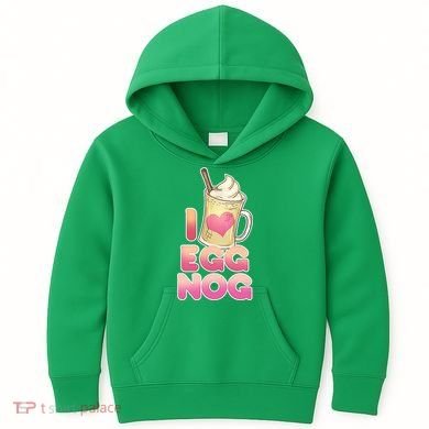 Christmas I Love Eggnog Kids Hoodie