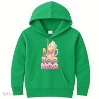 Christmas I Love Eggnog Kids Hoodie thumb 0
