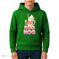 Christmas I Love Eggnog Kids Hoodie thumb 4