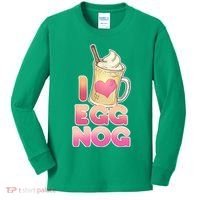 Christmas I Love Eggnog Kids Long Sleeve Shirt thumb 0