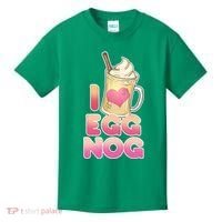 Christmas I Love Eggnog Kids T-Shirt thumb 0