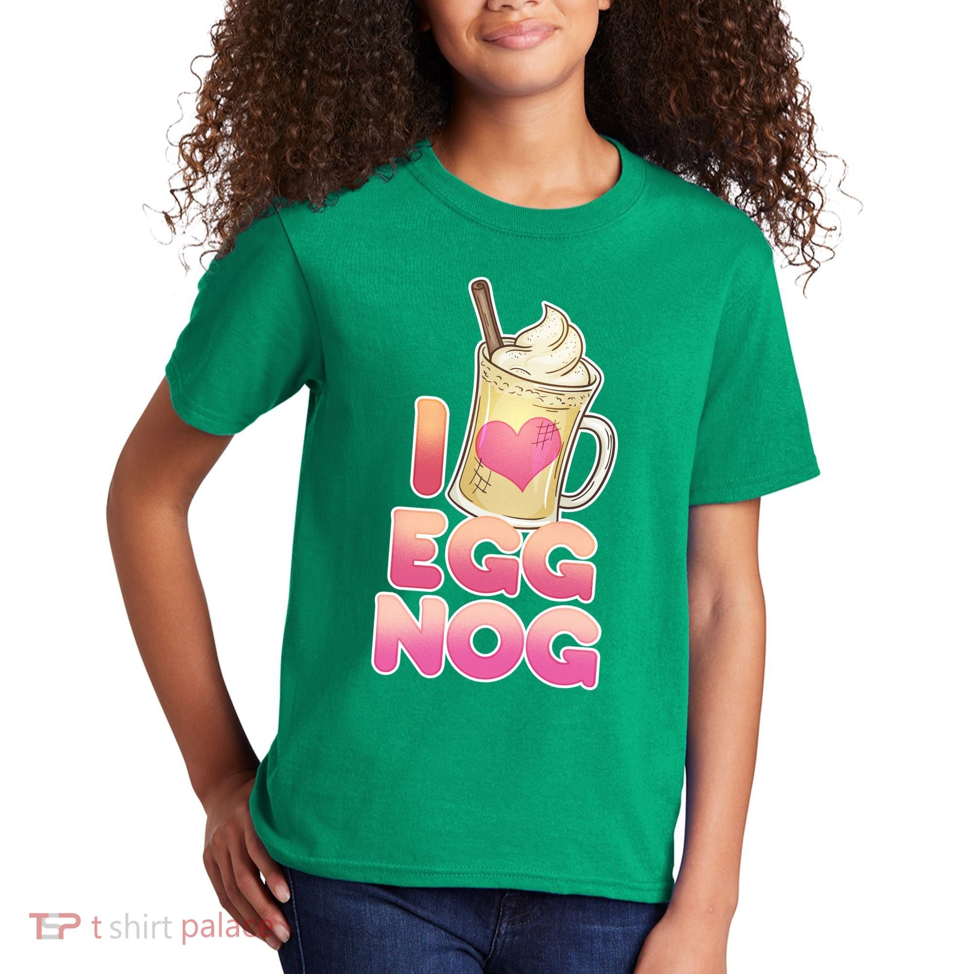Christmas I Love Eggnog Kids T-Shirt