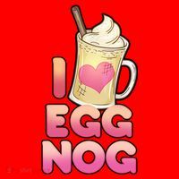 Christmas I Love Eggnog Santa Hat thumb 1