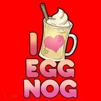 Christmas I Love Eggnog Santa Hat thumb 1