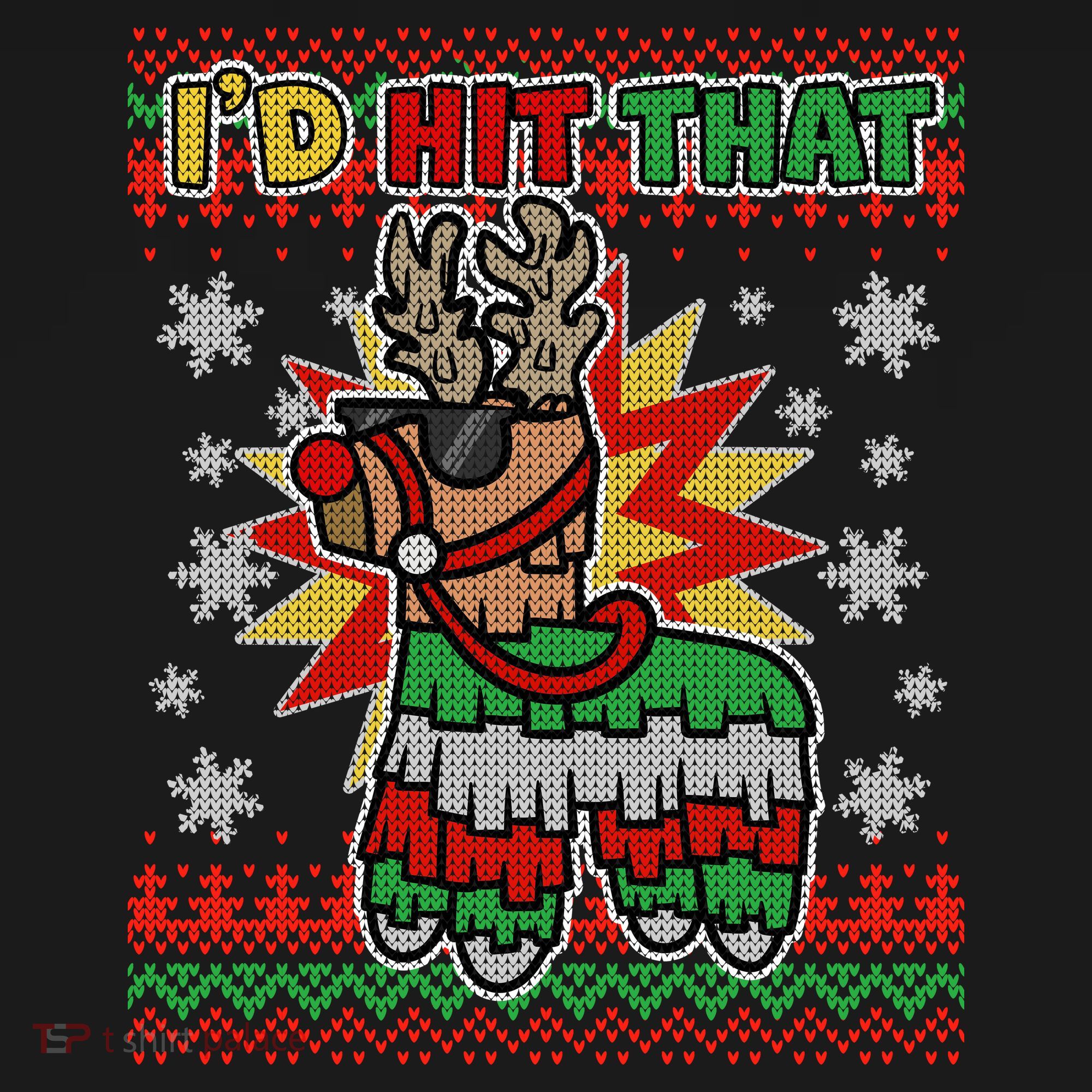 Christmas I'd Hit That Llama Pinata Ugly Sweater Doggie Tank