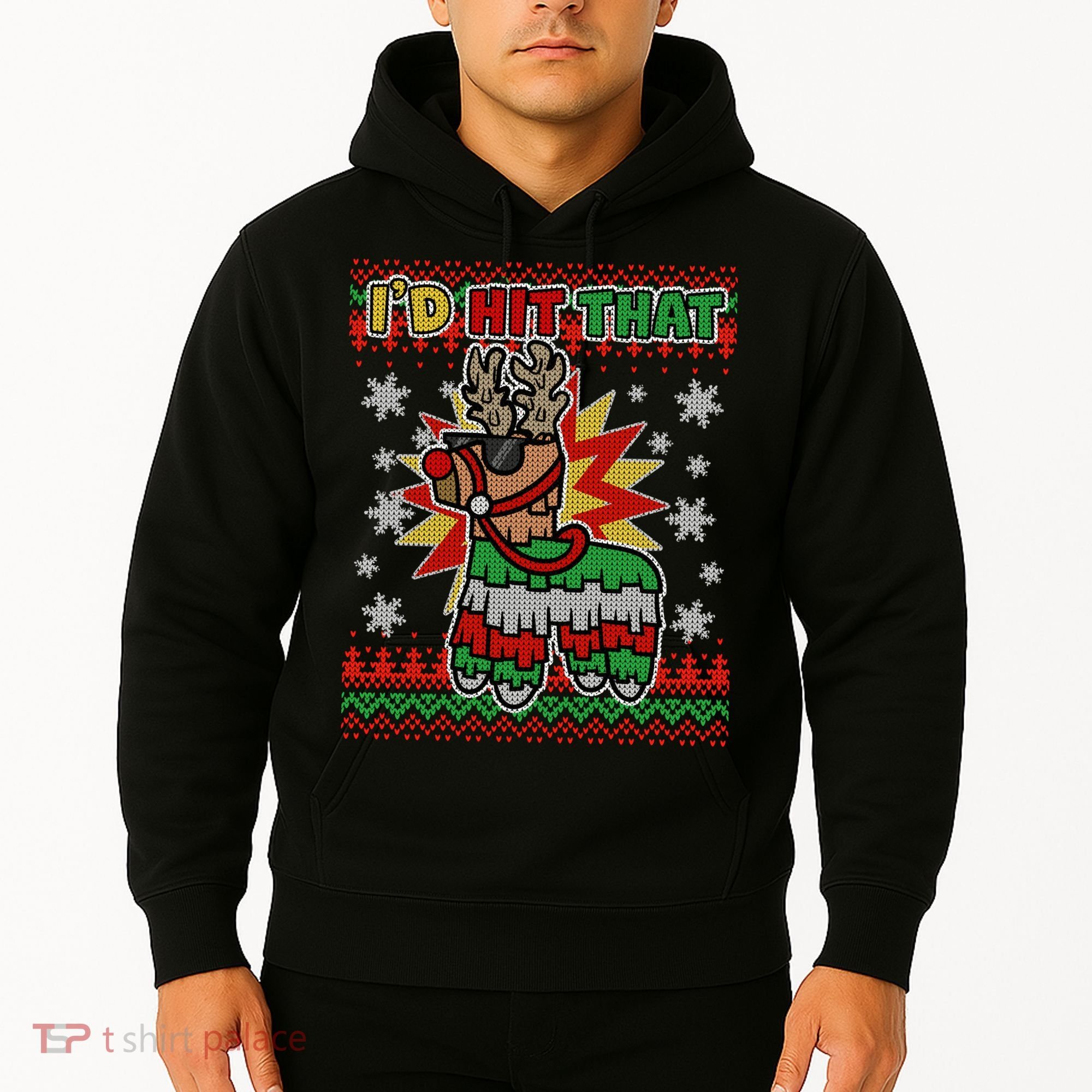 Christmas I'd Hit That Llama Pinata Ugly Sweater Hoodie