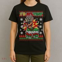 Christmas I'd Hit That Llama Pinata Ugly Sweater T-Shirt thumb 4