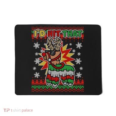 Christmas I'd Hit That Llama Pinata Ugly Sweater Mousepad