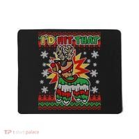 Christmas I'd Hit That Llama Pinata Ugly Sweater Mousepad thumb 0