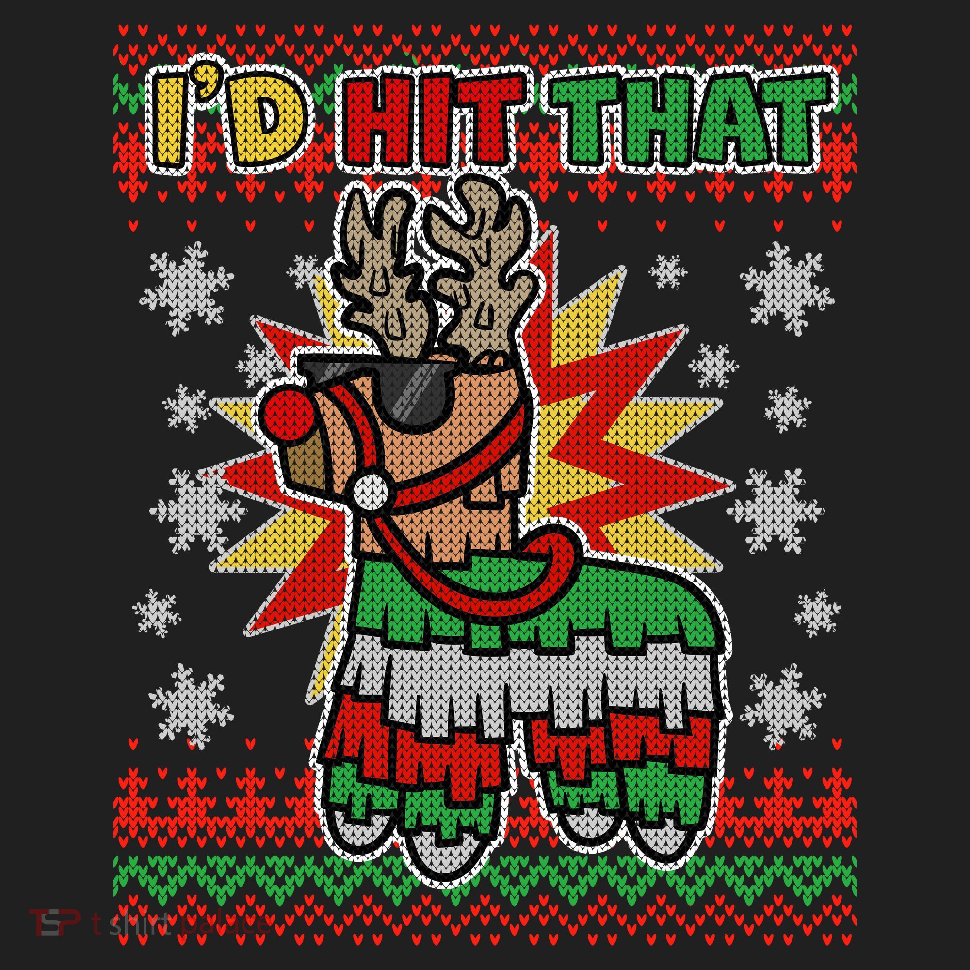 Christmas I'd Hit That Llama Pinata Ugly Sweater Hat