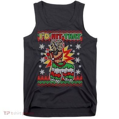 Christmas I'd Hit That Llama Pinata Ugly Sweater Tank Top