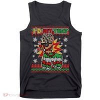 Christmas I'd Hit That Llama Pinata Ugly Sweater Tank Top thumb 0