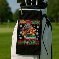Christmas I'd Hit That Llama Pinata Ugly Sweater Golf Towel thumb 2
