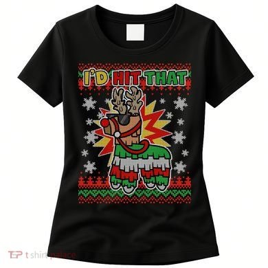 Christmas I'd Hit That Llama Pinata Ugly Sweater Women's T-Shirt