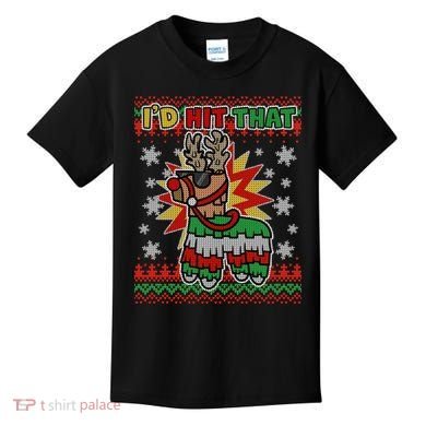 Christmas I'd Hit That Llama Pinata Ugly Sweater Kids T-Shirt